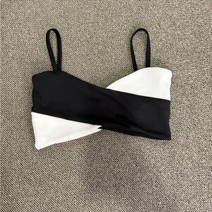 Black and White Strappy Crop Top